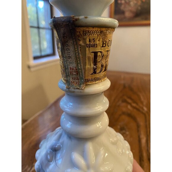 Vintage Jim Beam Ceramic Decanter Bonded Beam 100 Proof 4/5 Quart - Picture 2 of 12